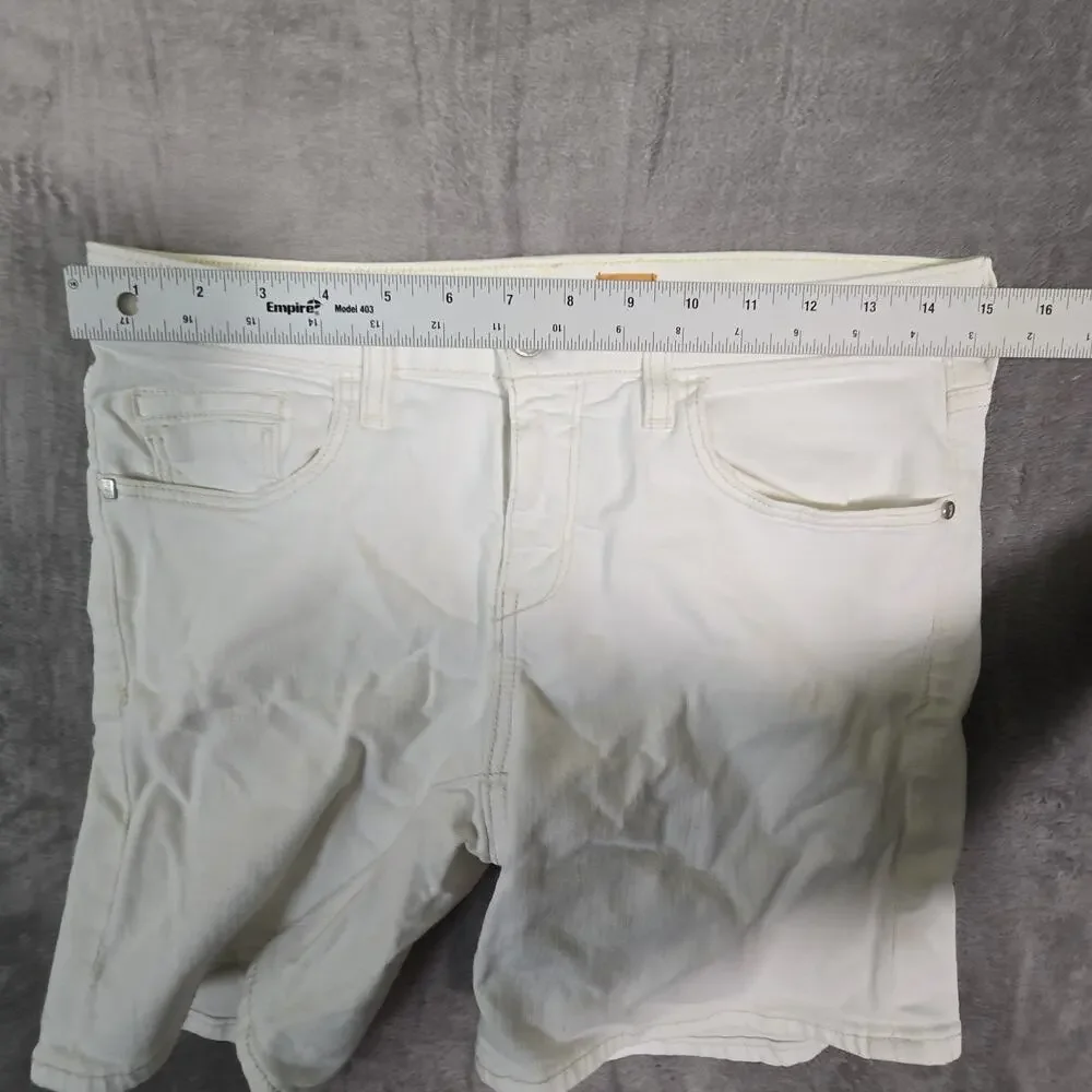 Pilcro Anthropologie Shorts Women’s 28 White Stet Denim Low Rise Jean Shorts - Picture 5 of 9